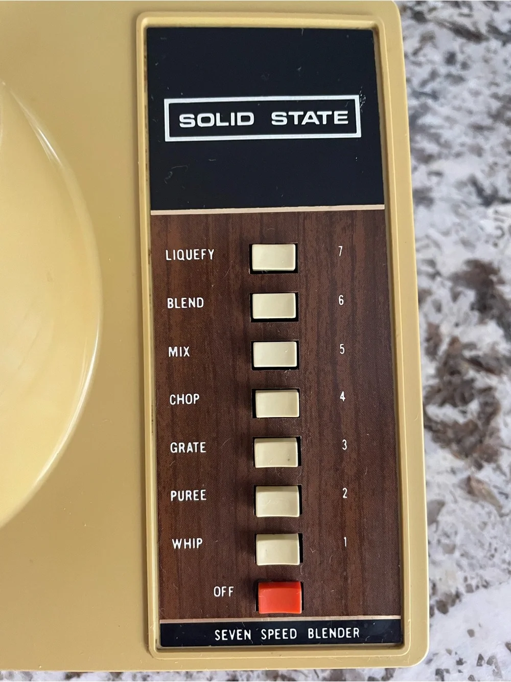 Vintage Harvest Gold 7-Speed Proctor-Silex Solid State Blender